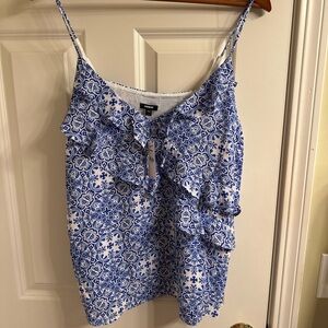 Express Blue and White Floral Camisole